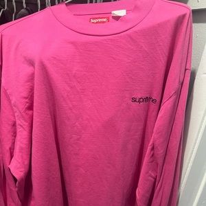 Supreme Pink Longsleeve Tee